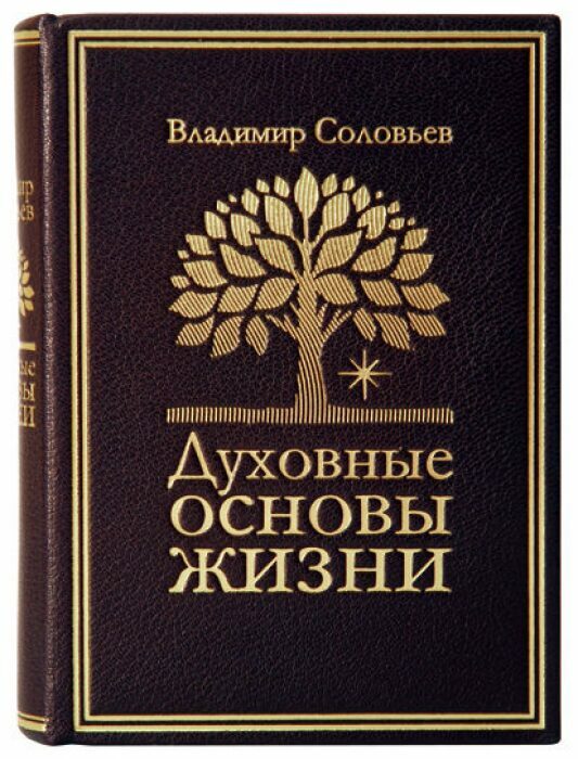 Книга в кожаном переплёте "Духовные основы жизни" В.Соловьев