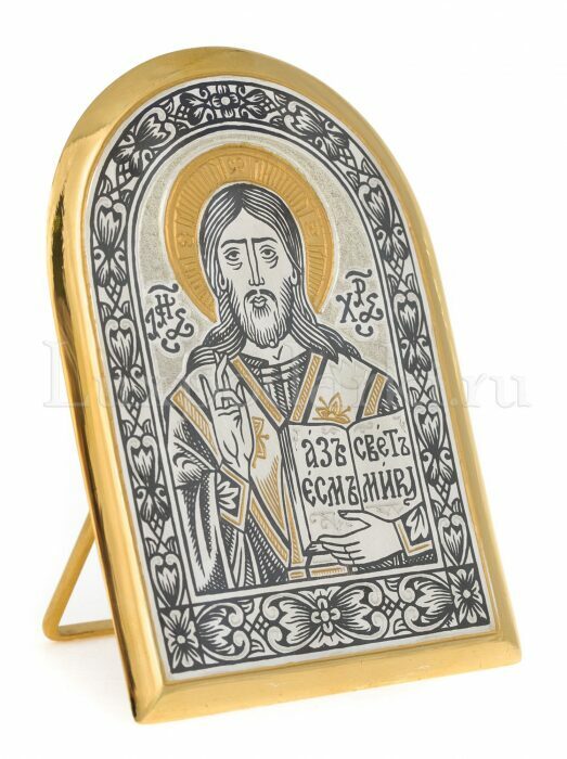 Silver icon of the Savior