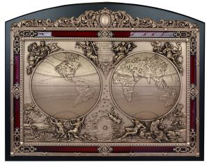 Metal panel "World Map"