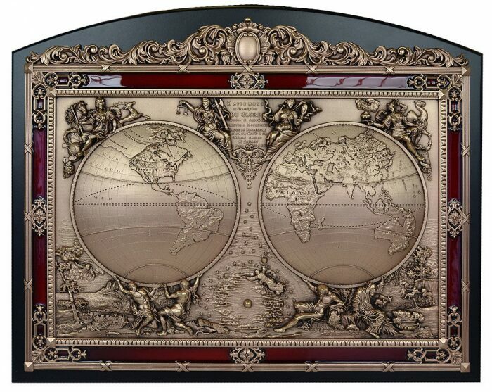 Metal panel "World Map"