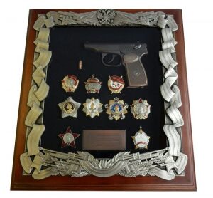 Panel "With Makarov pistol and awards of the USSR"