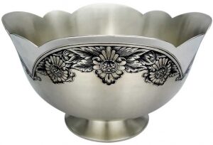 Silver salad bowl