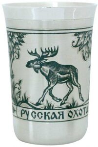 Стопка из серебра "Лось"