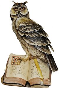 Statuette "Owl with a book"