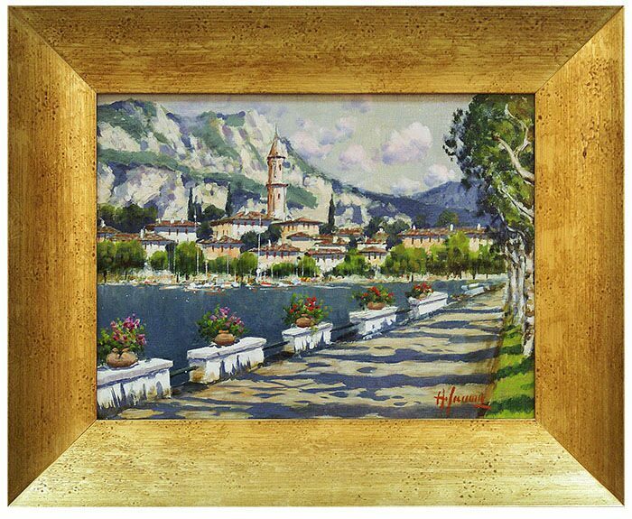 Painting "Town in the mountains" by Sannino