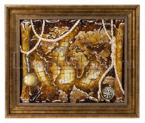 Amber panel "World Map"
