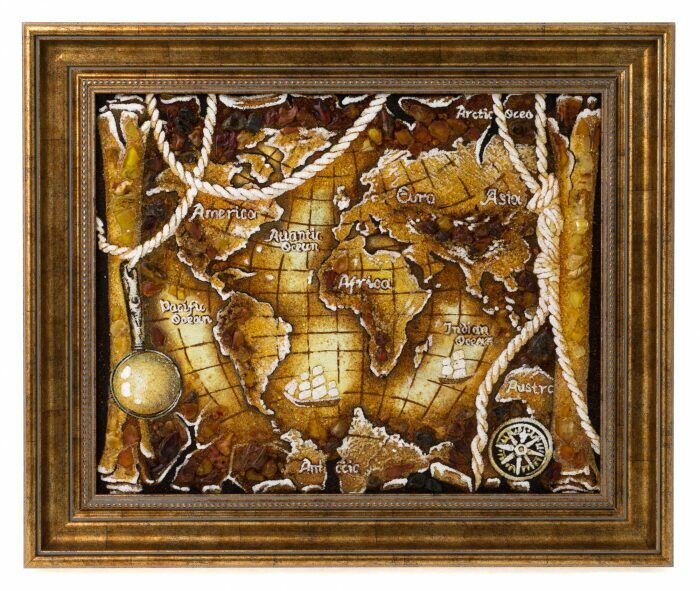 Amber panel "World Map"