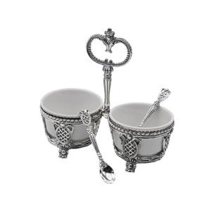 Silver spice set "Patron" No. 2 with blackening