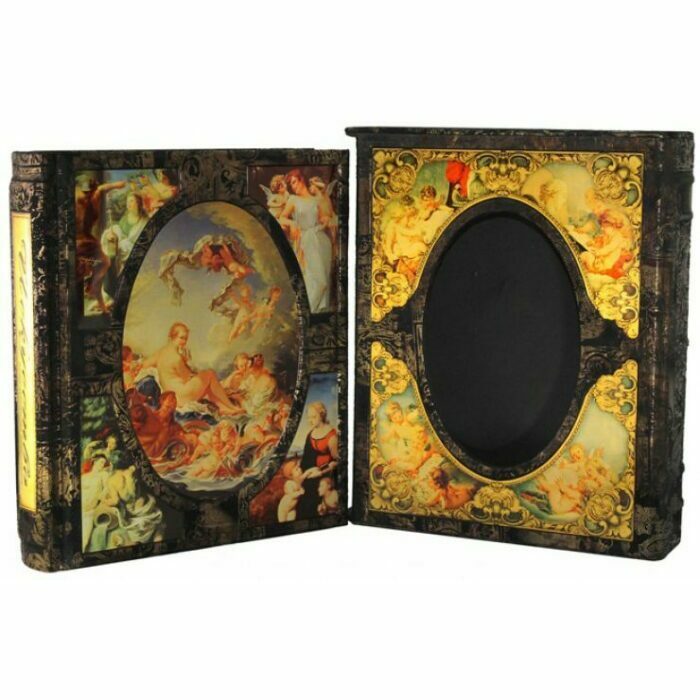 The leather-bound book "Art. An illustrated encyclopedia." (in a case)