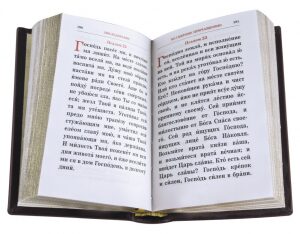Книга в кожаном переплете "Молитвослов" с образком