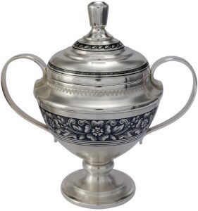 Silver sugar bowl