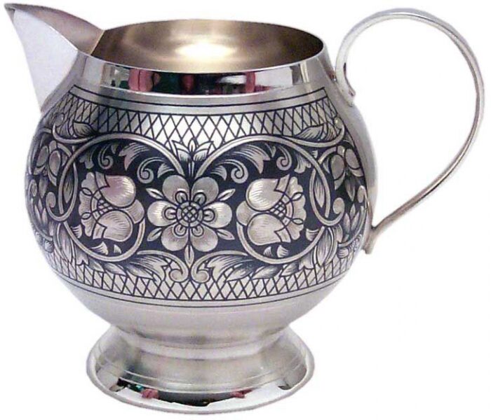 Milk jug made of silver "Flowers"