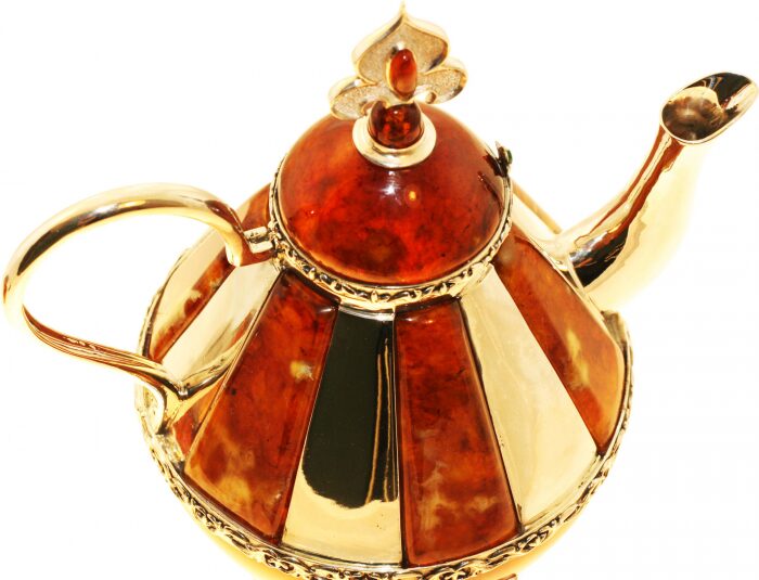 Amber teapot "Oriental fairy tale"