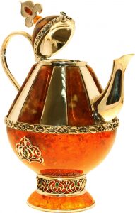 Amber teapot "Oriental fairy tale"