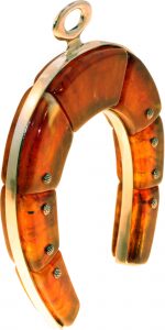 Souvenir made of amber "Horseshoe for luck"