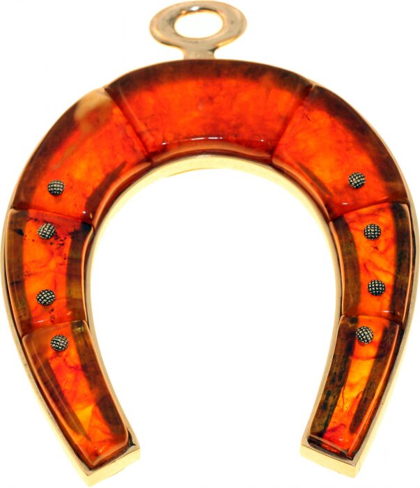 Souvenir made of amber "Horseshoe for luck"