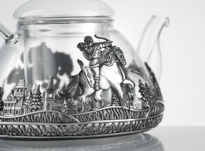 Silver teapot "Heroic strength"