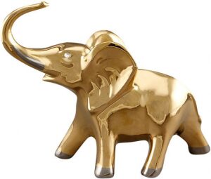 Elephant statuette, color: gold with platinum