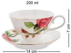 Чайный сервиз "Золотая Роза Рафаэлло" на 6 персон (12 предметов)