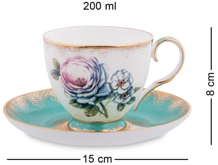 Чайный сервиз "Цветок Неаполя" на 6 персон (15 предметов)