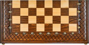 Игровой набор резной "Миттельшпиль-1" (шахматы, нарды и шашки)