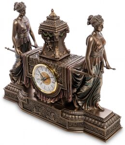 Часы в стиле барокко "Уходящее время"