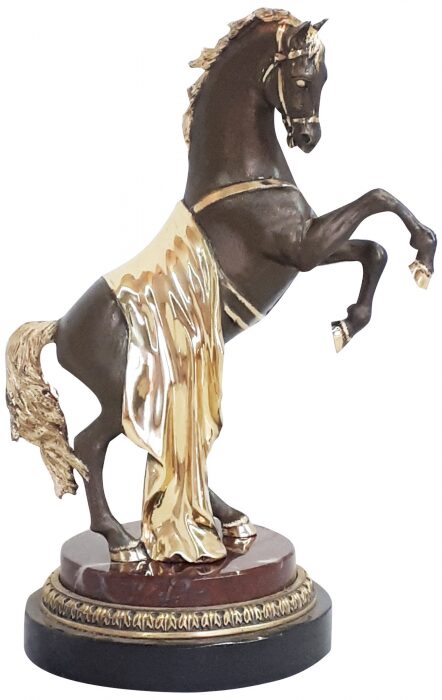 Статуэтка бронзовая "Конь" яшма