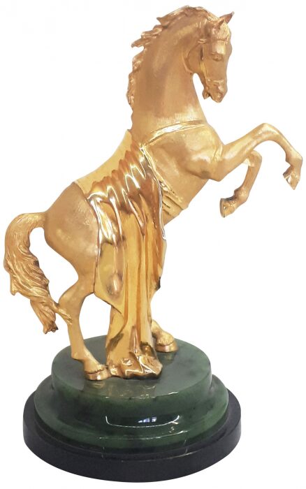 Статуэтка из бронзы "Конь" позолота