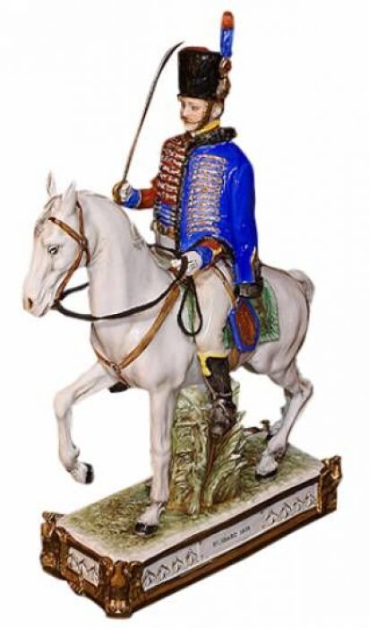 Sculpture "Hussar", color: multicolored