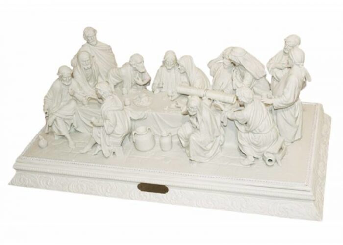 The Last Supper statuette, color: white