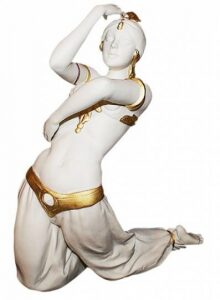 Statuette "Turkish woman dancing", color: white