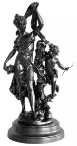 Скульптура "Весна с Амуром" чугун