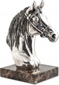 Скульптура "Лошадиная голова" посеребрение (Horse head, silvering)