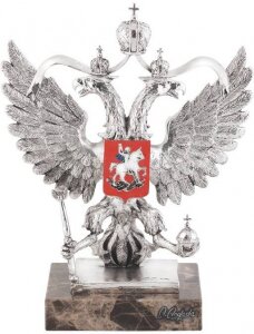 Скульптура "Герб России" посеребрение (Coat of arms of Russia, silvering)