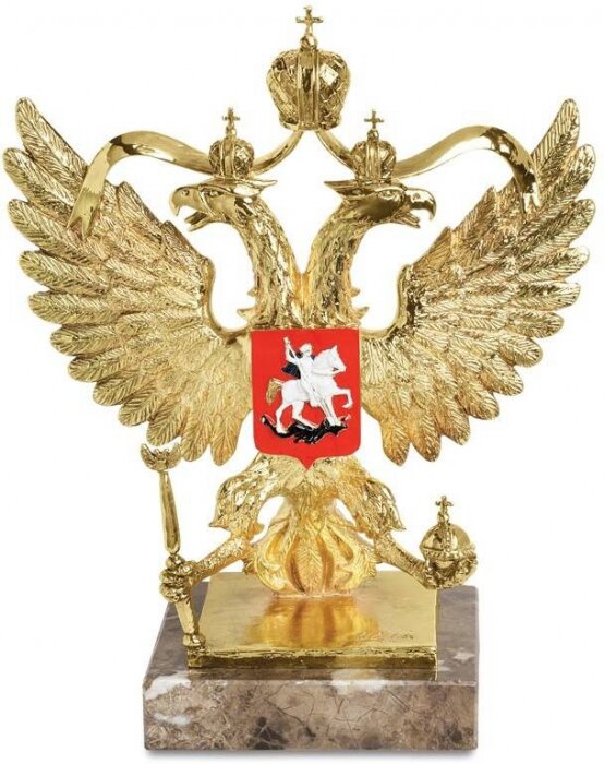 Скульптура "Герб России" золочение (Coat of arms of Russia, gilding)