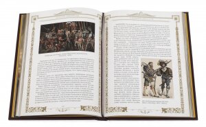 A leather-bound book "About the art of war. Niccolo Machiavelli"