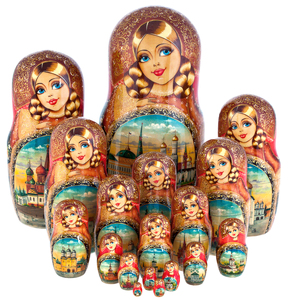 Matryoshka doll for 20 seats "Kremlin Walls" (35 cm)