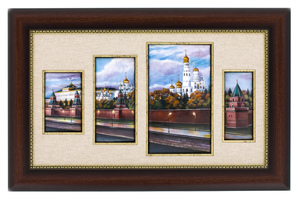 Панно-полиптих "Кремль. Колокольня Ивана Великого", финифть