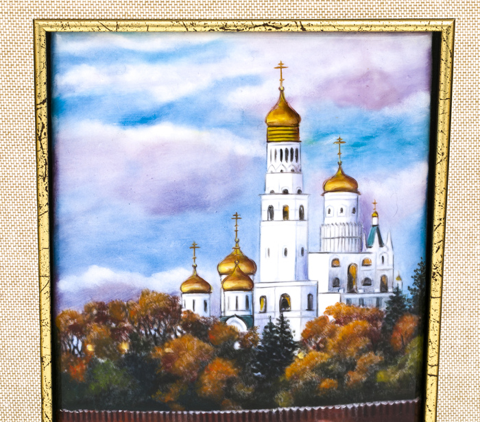 Панно-полиптих "Кремль. Колокольня Ивана Великого", финифть