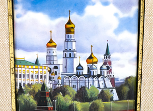Панно-полиптих "Кремль. Дом советов" финифть
