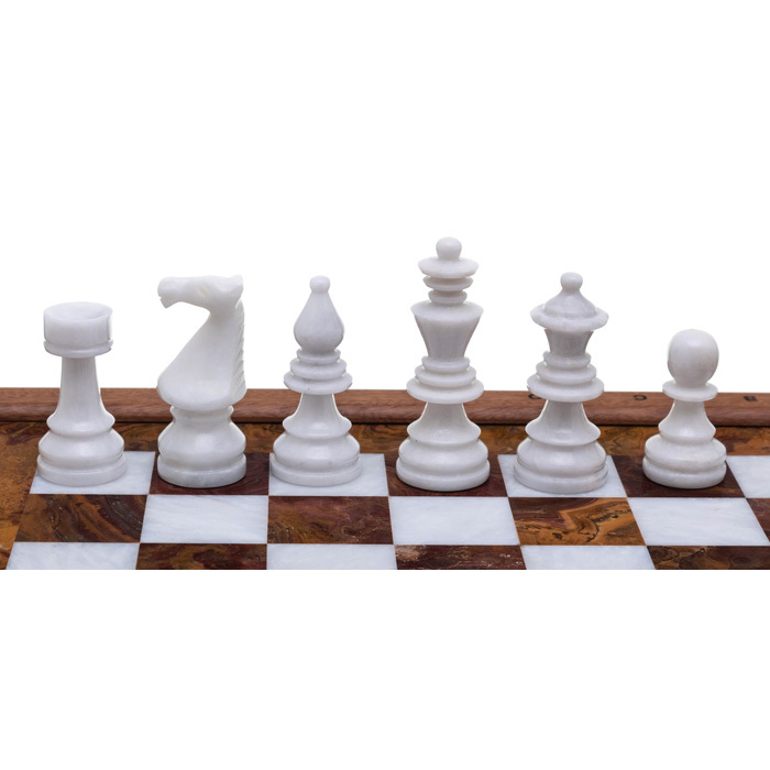 Шахматы из оникса и белого мрамора "Европейские"