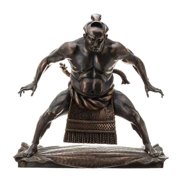 The author's bronze sculpture "The Winner"