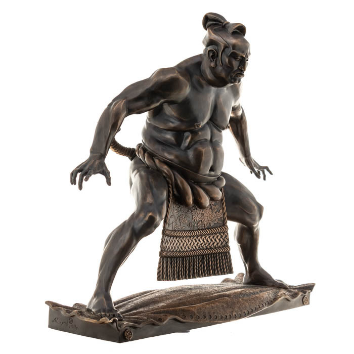 The author's bronze sculpture "The Winner"