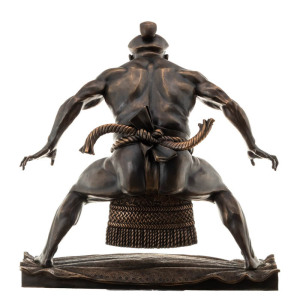 The author's bronze sculpture "The Winner"