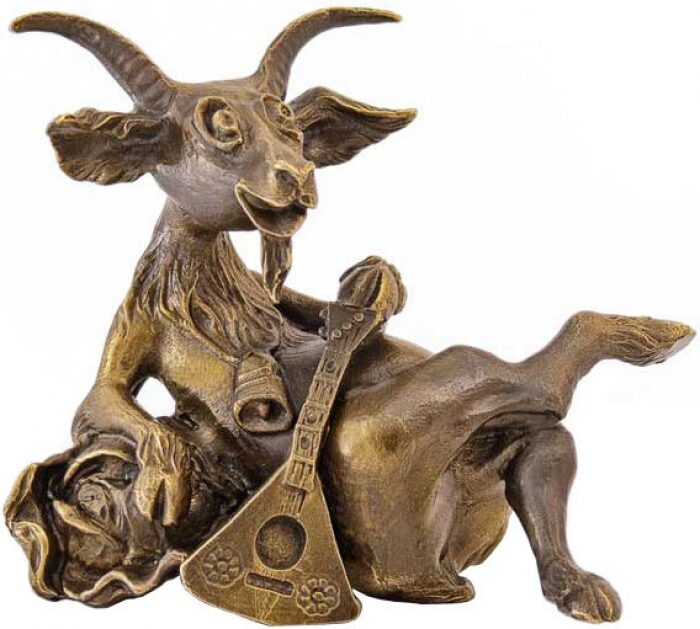 Статуэтка бронзовая "Козёл" из серии "Восточный календарь"