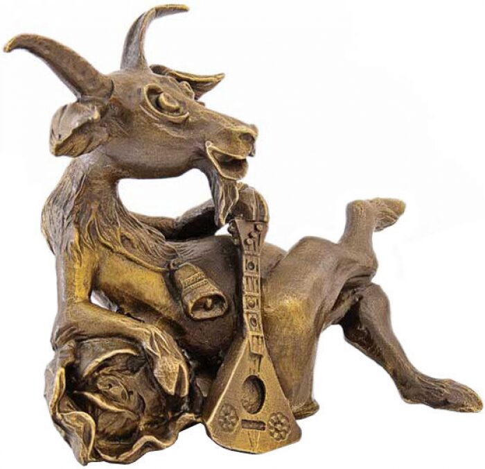Статуэтка бронзовая "Козёл" из серии "Восточный календарь"