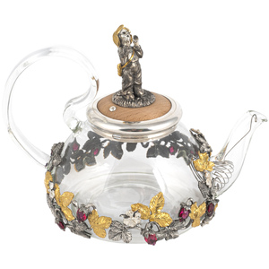 Silver teapot "Strawberry"