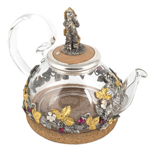 Silver teapot "Strawberry"