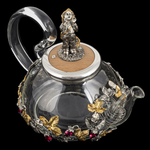 Silver teapot "Strawberry"