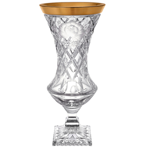 Хрустальная ваза для цветов "Роза Голд" Arnstadt Kristall